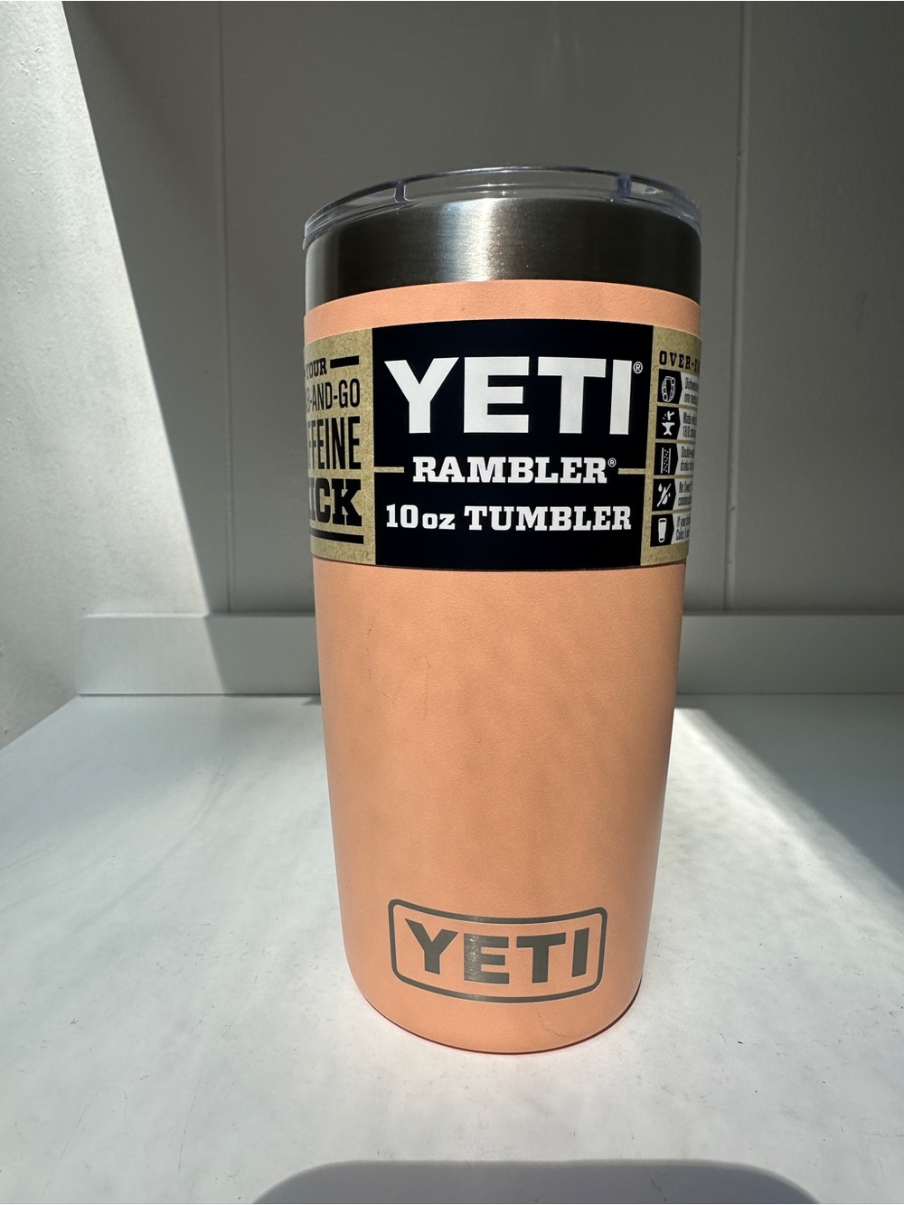 YETI Rambler 10 oz Tumbler with  Magslider Lid, Discontinued Lowcounty Peach NEW